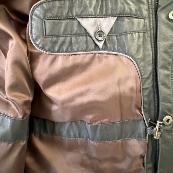 JOSEPH ABBOUD***Waxed Black Hooded Jacket Coat***Medium - Picture 5 of 9